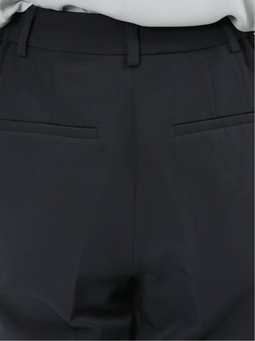 ストレッチウォッシャブル ダブルクロス テーパードパンツ 紺(セットアップ可能)