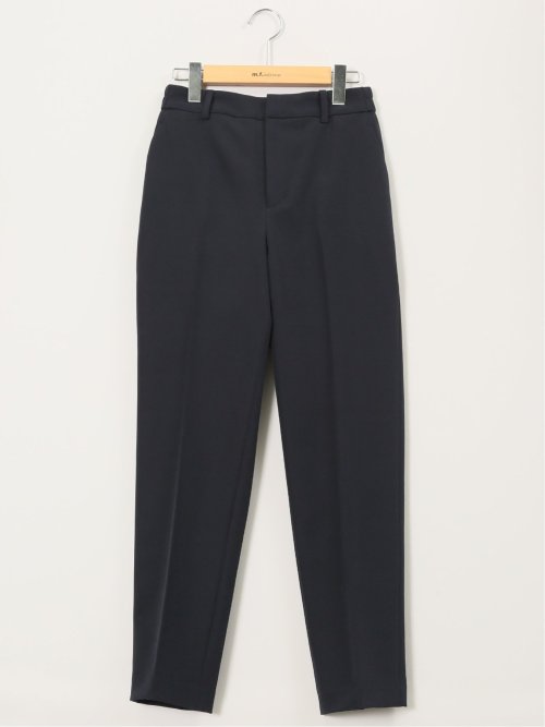 ストレッチウォッシャブル ダブルクロス テーパードパンツ 紺(セットアップ可能)