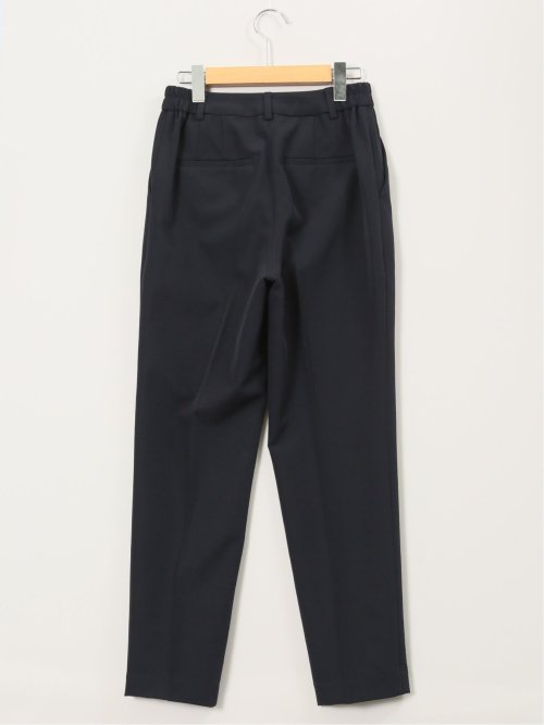 ストレッチウォッシャブル ダブルクロス テーパードパンツ 紺(セットアップ可能)