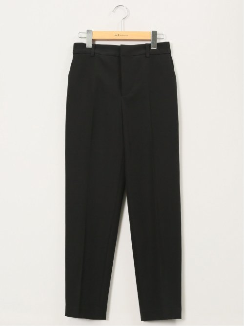 ストレッチウォッシャブル ダブルクロス テーパードパンツ 黒(セットアップ可能)