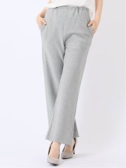 リネン調 シャーク ワイド パンツ(セットアップ可能)