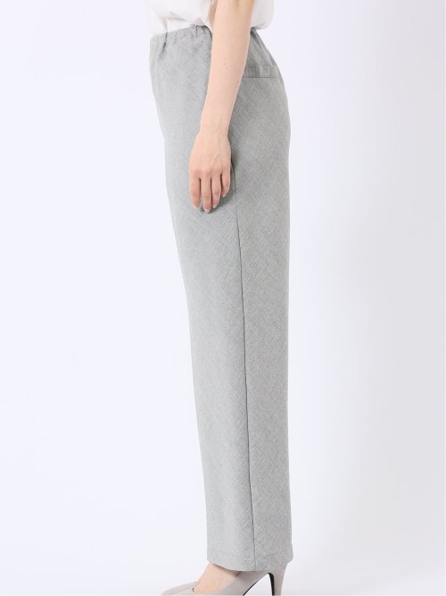 リネン調 シャーク ワイド パンツ(セットアップ可能)