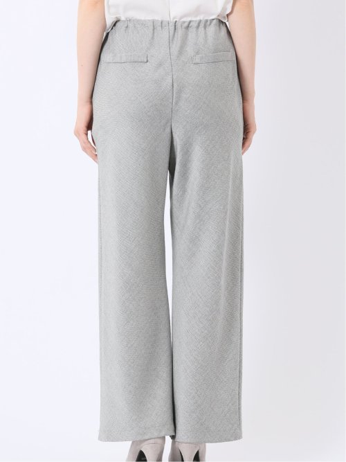 リネン調 シャーク ワイド パンツ(セットアップ可能)