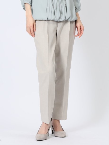 ストレッチウォッシャブル シャーク テーパードパンツ ベージュ(セットアップ可能)