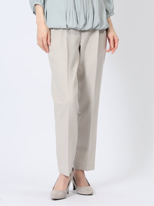 ストレッチウォッシャブル シャーク テーパードパンツ ベージュ(セットアップ可能)