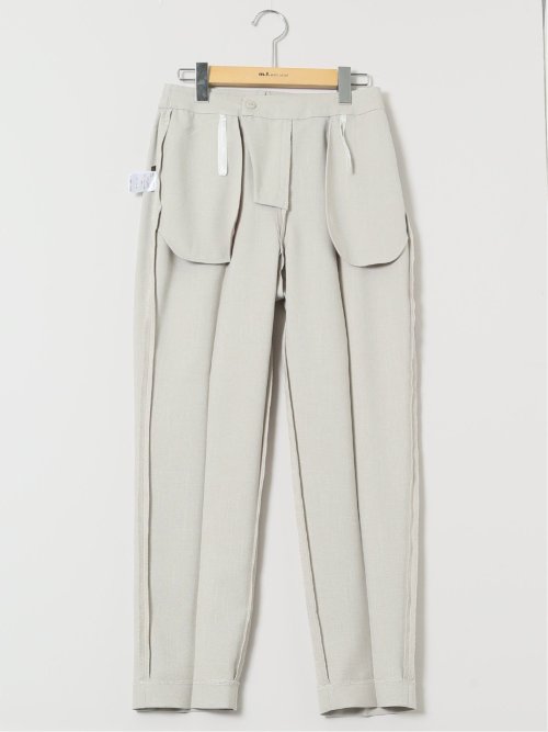 ストレッチウォッシャブル シャーク テーパードパンツ ベージュ(セットアップ可能)