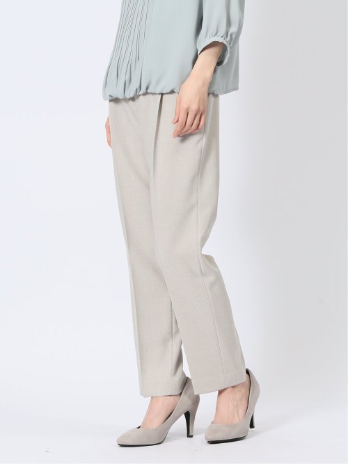 ストレッチウォッシャブル シャーク テーパードパンツ ベージュ(セットアップ可能)