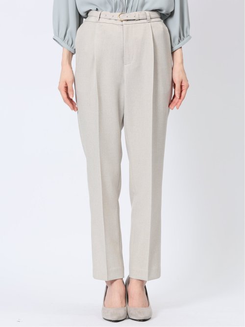 ストレッチウォッシャブル シャーク テーパードパンツ ベージュ(セットアップ可能)