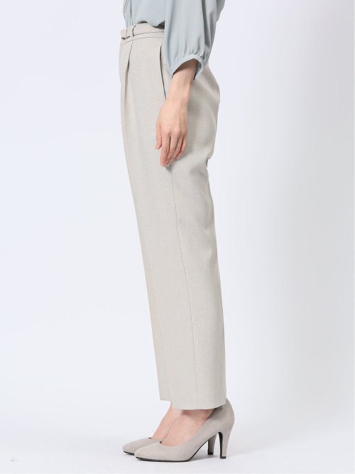 ストレッチウォッシャブル シャーク テーパードパンツ ベージュ(セットアップ可能)