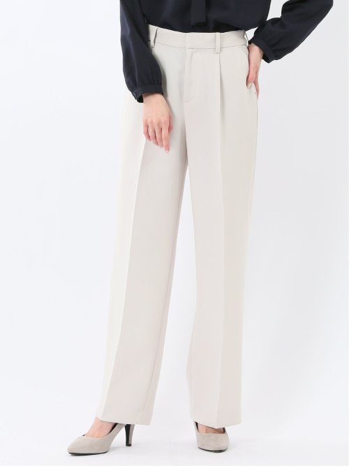 トリアセライク ワイドパンツ ライトグレー(セットアップ可能)