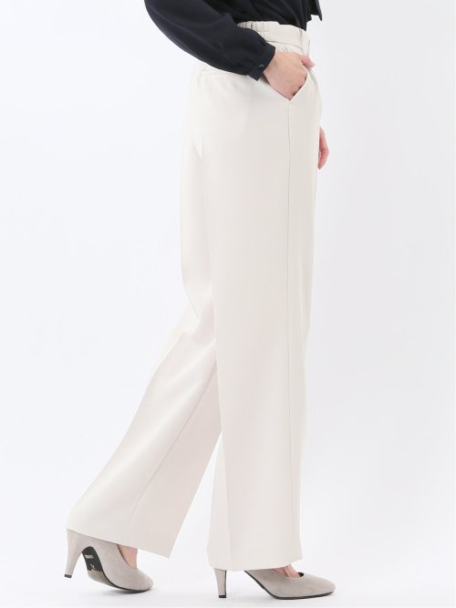 トリアセライク ワイドパンツ ライトグレー(セットアップ可能)