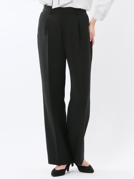 トリアセライク ワイドパンツ 黒(セットアップ可能)