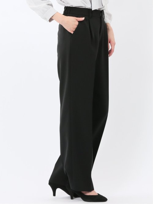 トリアセライク ワイドパンツ 黒(セットアップ可能)