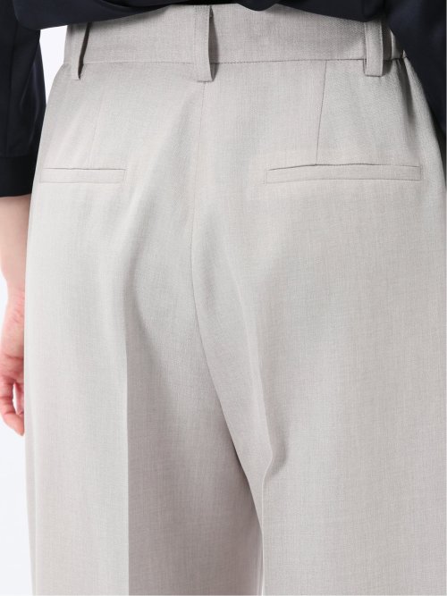 ストレッチ ウォッシャブル ワイド パンツ ライトグレー(セットアップ可能)