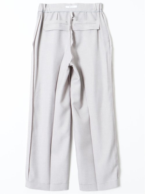 ストレッチ ウォッシャブル ワイド パンツ ライトグレー(セットアップ可能)