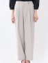 ストレッチ ウォッシャブル ワイド パンツ ライトグレー(セットアップ可能)
