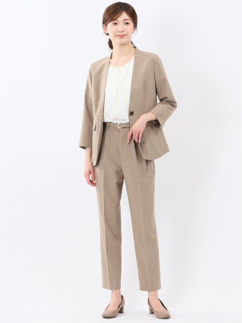 ウェザークロス テーパードパンツ ベージュ(セットアップ可能)