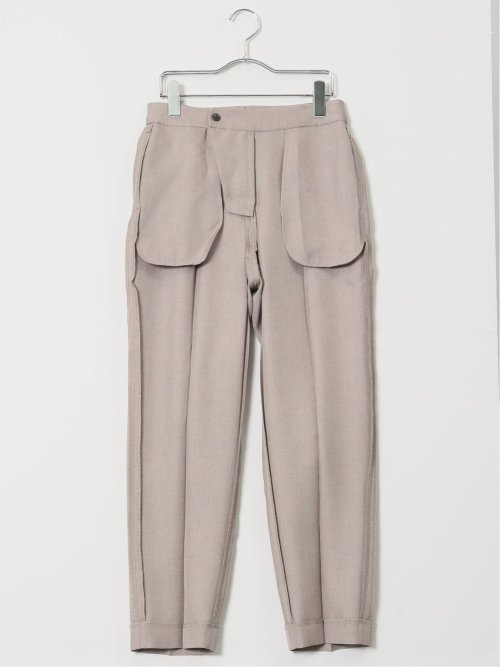 ストレッチウォッシャブル テーパードパンツ ベージュ(セットアップ可能)