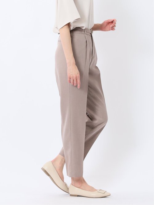 ストレッチウォッシャブル テーパードパンツ ベージュ(セットアップ可能)