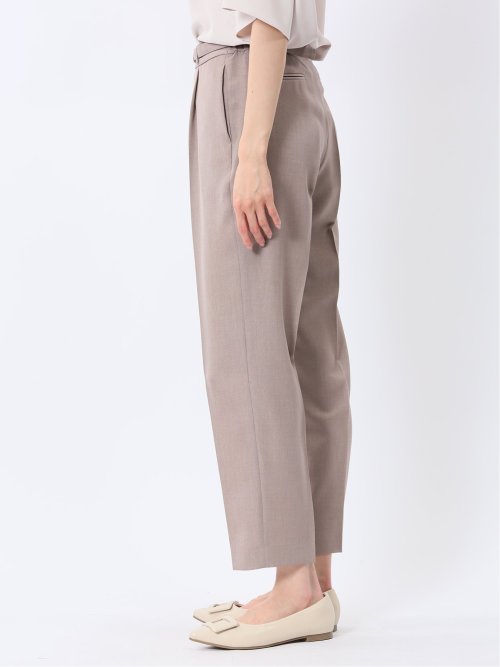 ストレッチウォッシャブル テーパードパンツ ベージュ(セットアップ可能)