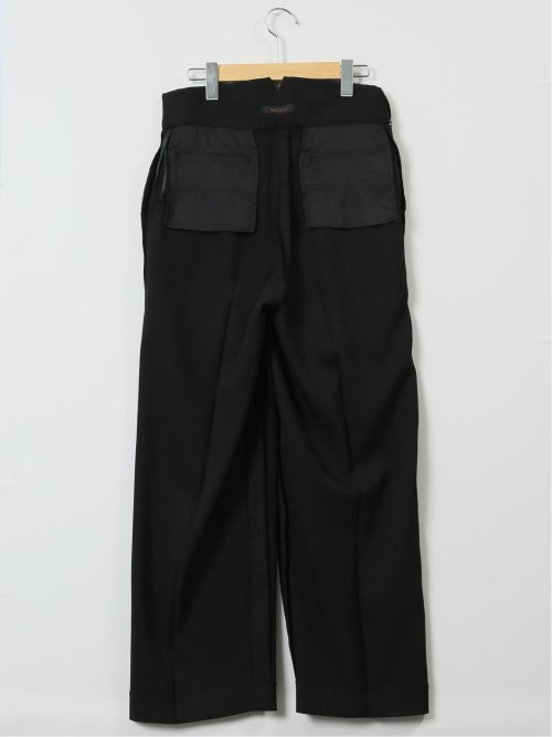 ウーリッシュ ワイドパンツ 黒(セットアップ可能)