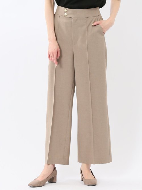 ウェザークロス ワイドパンツ ベージュ(セットアップ可能)