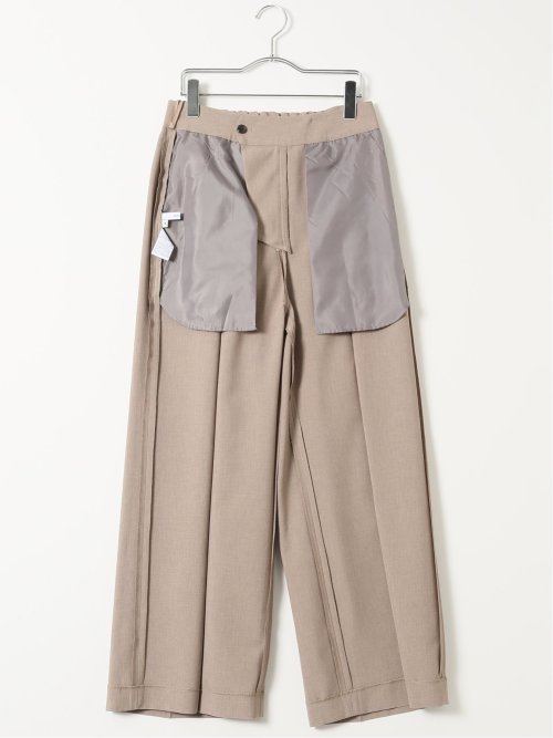 ウェザークロス ワイドパンツ ベージュ(セットアップ可能)