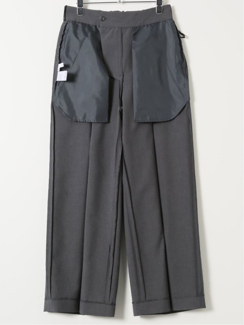 ウェザークロス ワイドパンツ グレー