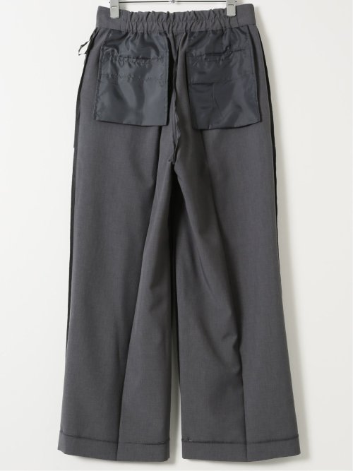 ウェザークロス ワイドパンツ グレー