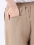 ストレッチ ウォッシャブル D管付き ラップ パンツ ベージュ