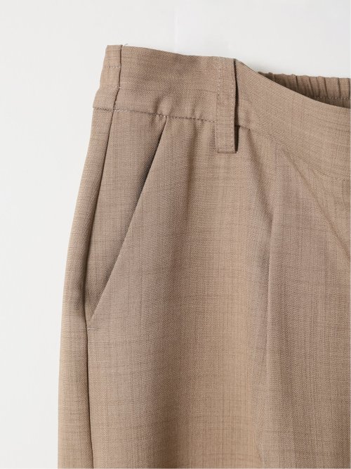 ストレッチ ウォッシャブル D管付き ラップ パンツ ベージュ