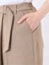 ストレッチ ウォッシャブル D管付き ラップ パンツ ベージュ