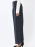 ストレッチ ウォッシャブル D管付き ラップ パンツ 紺