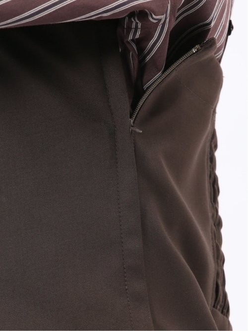 ウォッシャブル クリアツイル ビスチェ こげ茶(セットアップ可能)