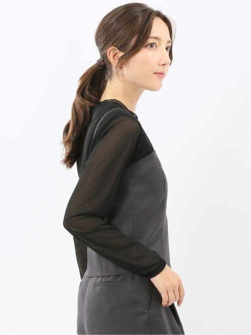 ウォッシャブル クリアツイル ビスチェ グレー(セットアップ可能)