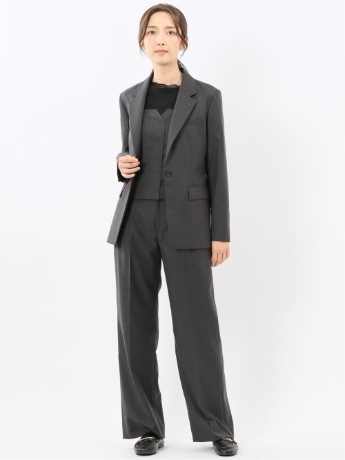 ウォッシャブル クリアツイル ビスチェ グレー(セットアップ可能)