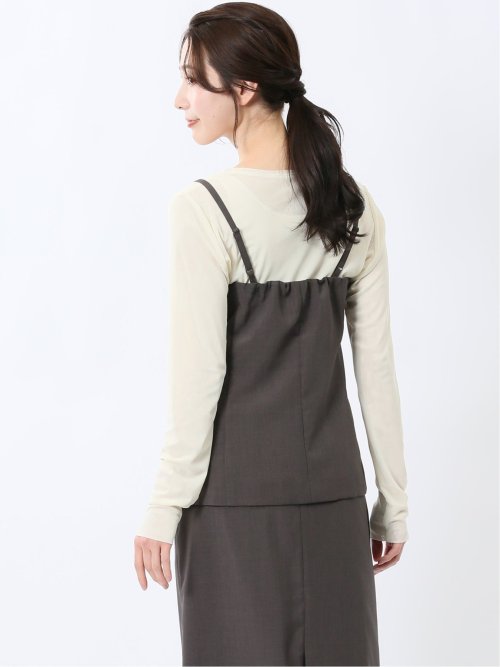 杢調 ビスチェ こげ茶(セットアップ可能)