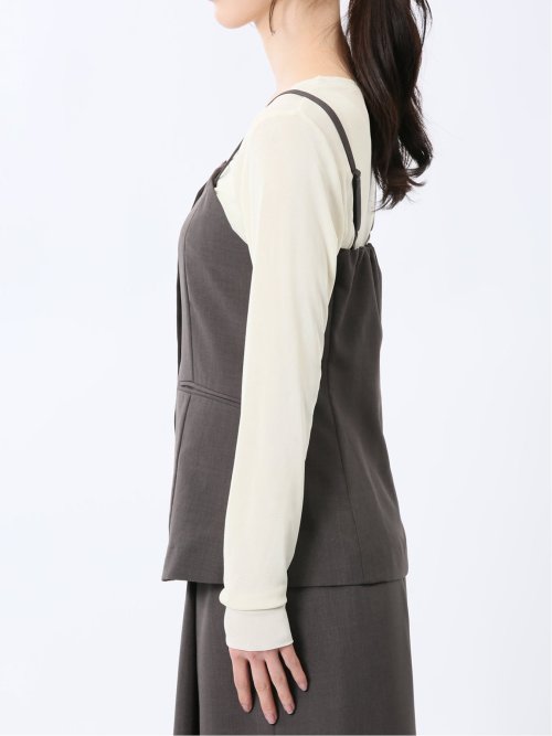 杢調 ビスチェ こげ茶(セットアップ可能)