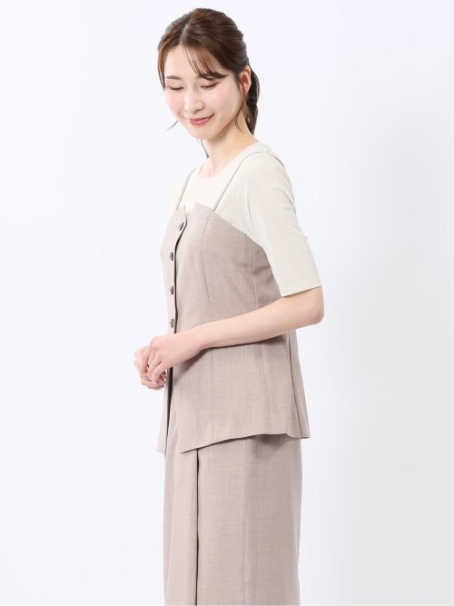 杢調 ビスチェ ベージュ(セットアップ可能)