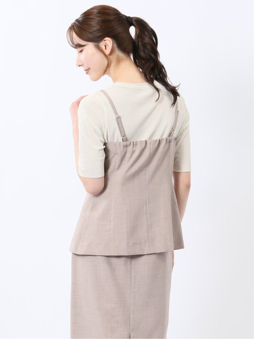 杢調 ビスチェ ベージュ(セットアップ可能)