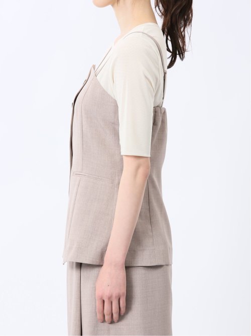 杢調 ビスチェ ベージュ(セットアップ可能)