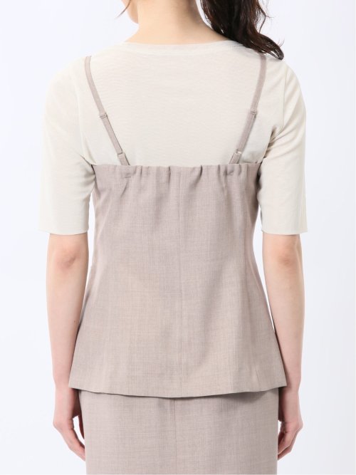 杢調 ビスチェ ベージュ(セットアップ可能)