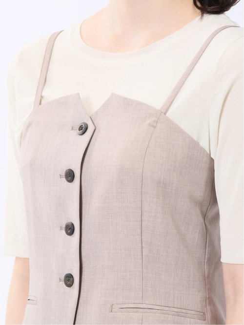 杢調 ビスチェ ベージュ(セットアップ可能)