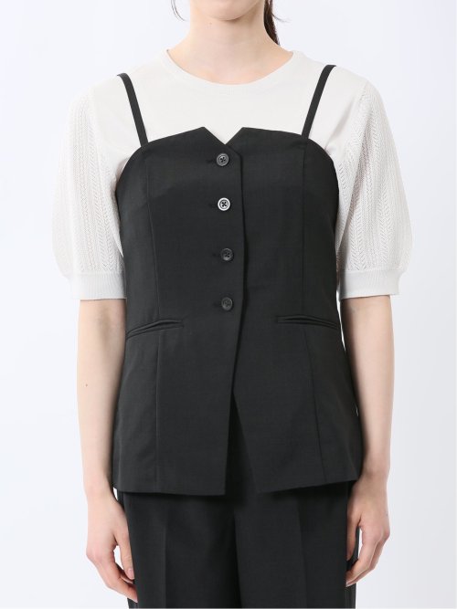 杢調 ビスチェ 黒(セットアップ可能)