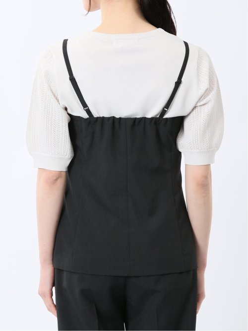 杢調 ビスチェ 黒(セットアップ可能)