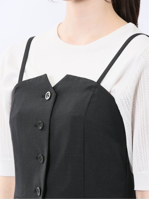 杢調 ビスチェ 黒(セットアップ可能)