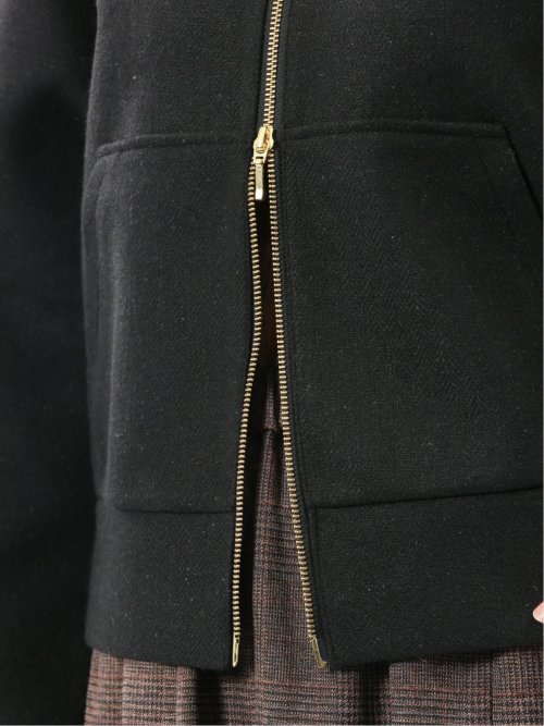 ツイードボンディング フーデッドブルゾン