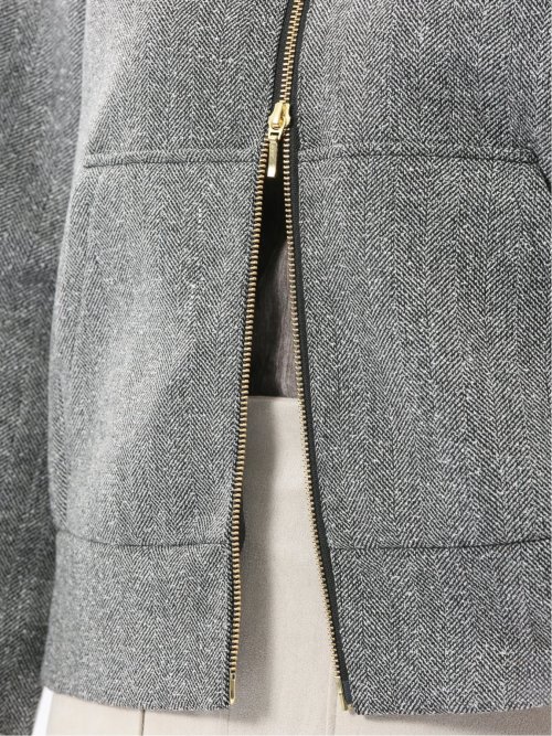 ツイードボンディング フーデッドブルゾン