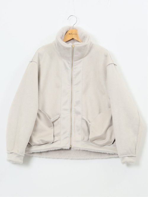 スタンドカラー ショートブルゾン