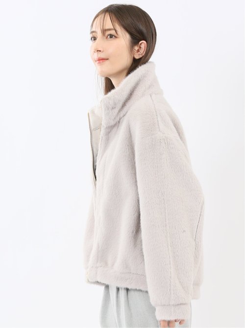 スタンドカラー ショートブルゾン